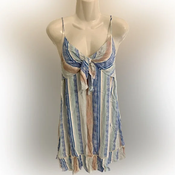 LUSH Dress M Spaghetti Strap Sun Multi-color Women’s Medium NEW NWT Summer - Picture 2 of 11